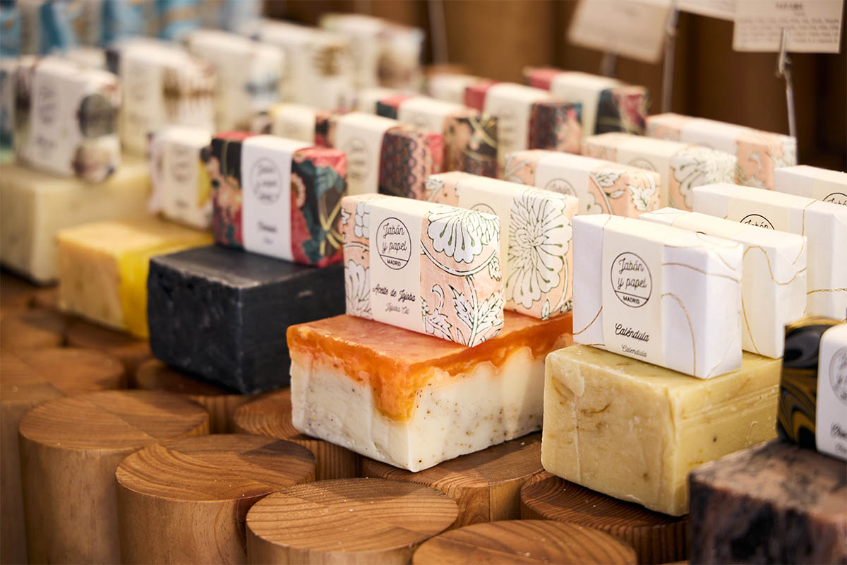 Aromas de jabones en Coruña Stand con jabones en Coruña